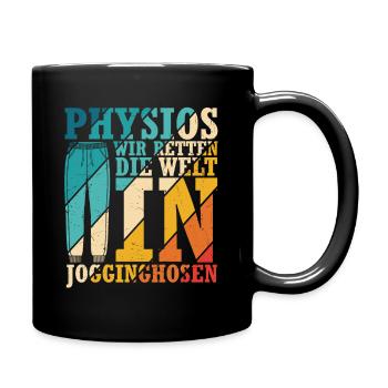 Physiotherapeut Physio Spruch Therapeut Geschenk M - Tasse einfarbig - Schwarz - Rechts