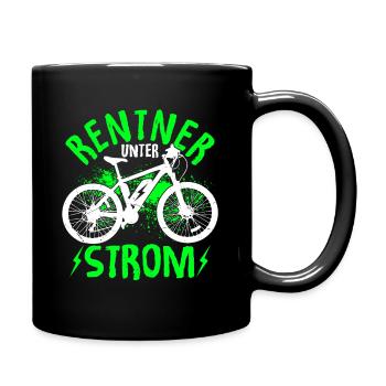 Rentner Ruhestand Pensionär Geschenk E Bike Liebha - Tasse einfarbig - Schwarz - Rechts