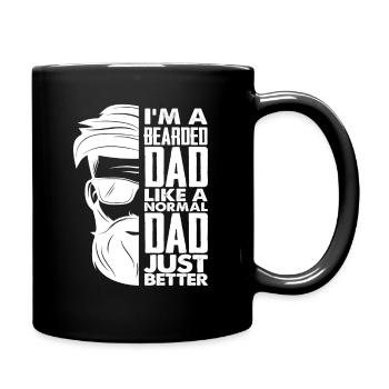 Papa Father's Day Beard Wearer - Full Colour Mug - black - Right