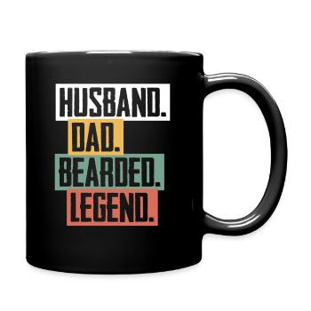 Husband Father Papa Beard Legend Father's Day - Full Colour Mug - black - Right