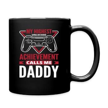 Vater Gamer Papa Kinder Vatertag - Tasse einfarbig - Schwarz - Rechts