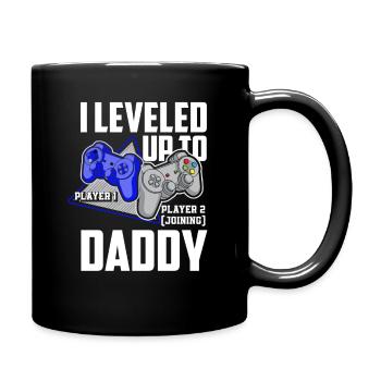 Ascended to Papa Gamer Gaming Father's Day - Full Colour Mug - black - Right