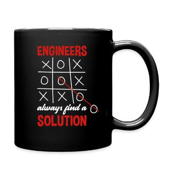 Engineer engineers always find a solution - Full Colour Mug - black - Right