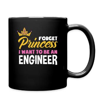 Ingenieur Mädchen Prinzessin Geschenk - Tasse einfarbig - Schwarz - Rechts