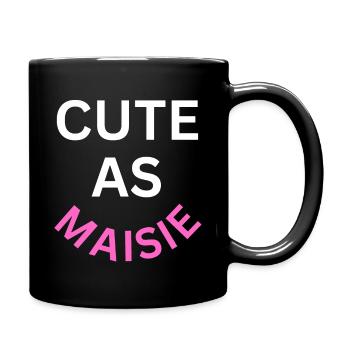 Cute as Maisie Name - Full Colour Mug - black - Right