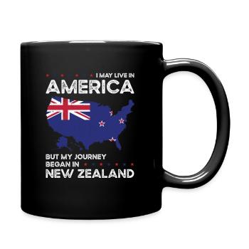 Né Néo-Zélandais Américain - Mug uni - noir - Droite