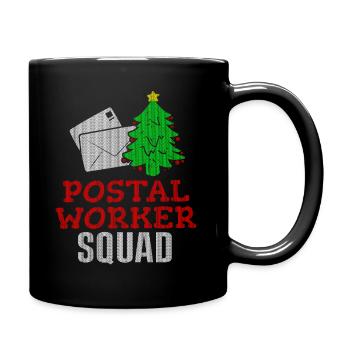 Postangestellte Squad Ugly Christmas Design Santa - Tasse einfarbig - Schwarz - Rechts