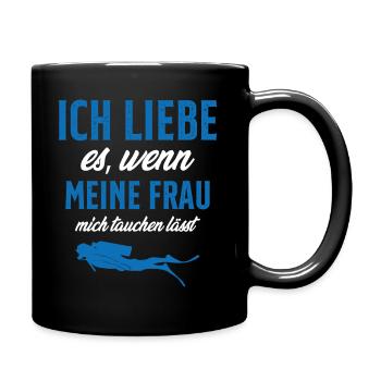 tauchen gehen lässt - Tasse einfarbig - Schwarz - Rechts