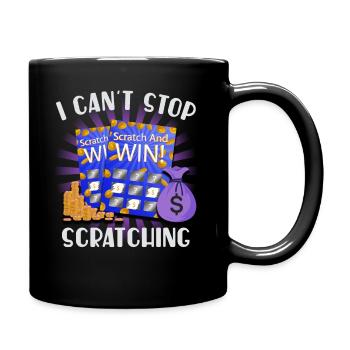 Ich kann nicht aufhören zu kratzen - Tasse einfarbig - Schwarz - Rechts