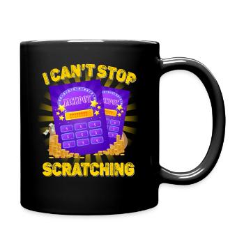 Ich kann nicht aufhören zu kratzen - Tasse einfarbig - Schwarz - Rechts