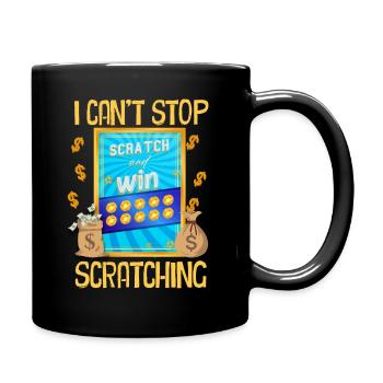 Ich kann nicht aufhören zu kratzen - Tasse einfarbig - Schwarz - Rechts