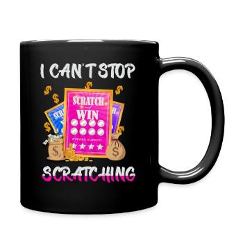 Ich kann nicht aufhören zu kratzen - Tasse einfarbig - Schwarz - Rechts