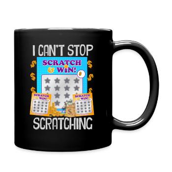 Ich kann nicht aufhören zu kratzen - Tasse einfarbig - Schwarz - Rechts