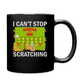 Ich kann nicht aufhören zu kratzen - Tasse einfarbig - Schwarz - Rechts
