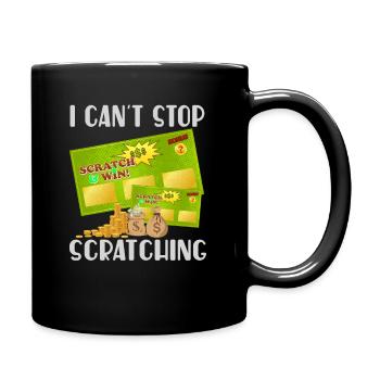 Ich kann nicht aufhören zu kratzen - Tasse einfarbig - Schwarz - Rechts
