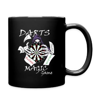 Dart Design im mystischen Style, Dart Magic Game, - Tasse einfarbig - Schwarz - Rechts