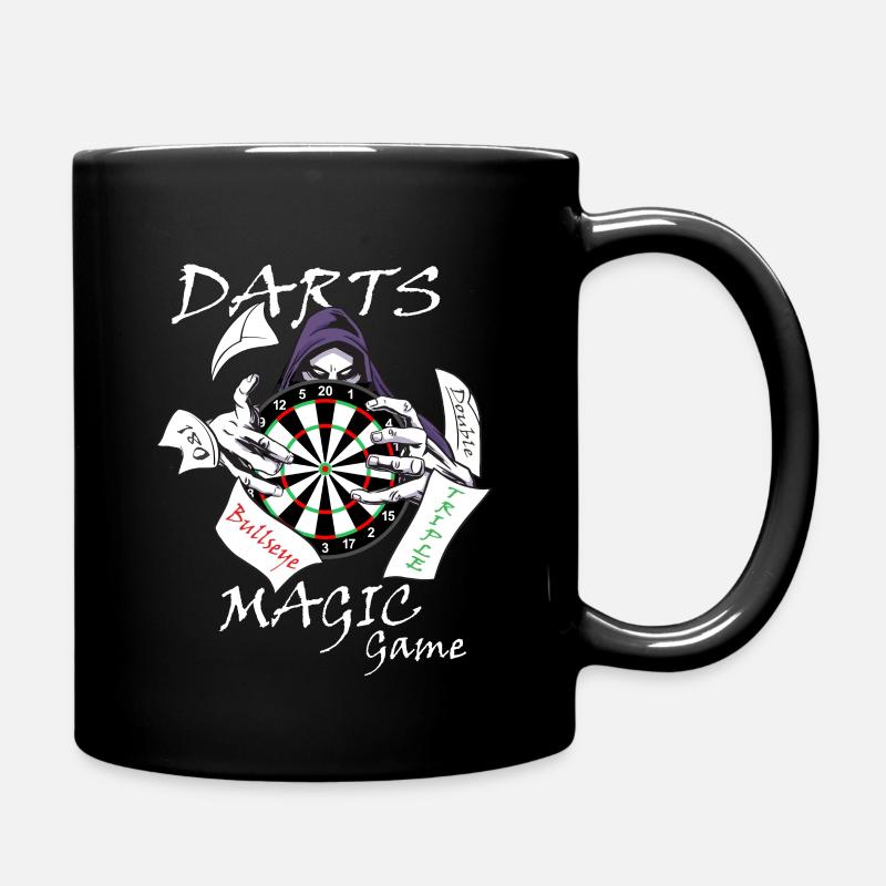 Dart Design im mystischen Style, Dart Magic Game, - Tasse einfarbig - Schwarz