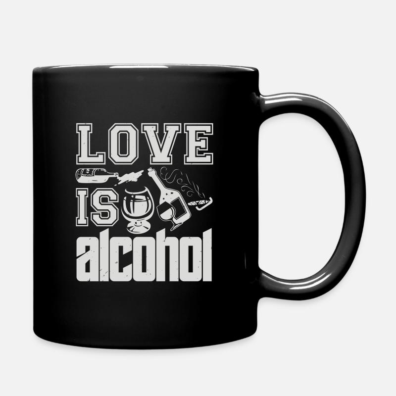 AMOUR SI ALCOOL - Mug uni - noir