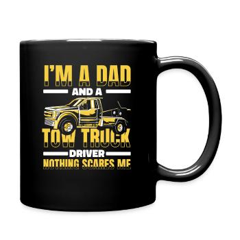 Abschleppwagen Truck Abschlepper - Tasse einfarbig - Schwarz - Rechts