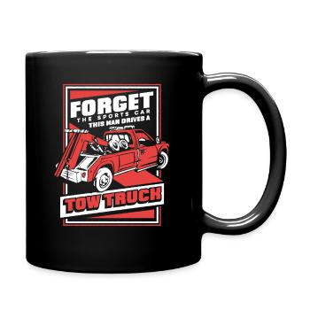 Abschleppwagen Truck Abschlepper - Tasse einfarbig - Schwarz - Rechts