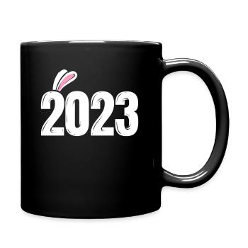 2023 Avec des oreilles de lapin - Nouvel An chinois - Mug uni - noir - Droite