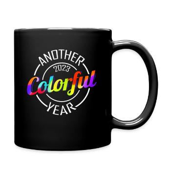 LGBTQ Logo Another Colorful Year 2023 - Full Colour Mug - black - Right