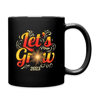 Let's Grow 2023 - New Years Eve Resolution - Full Colour Mug - black - Right