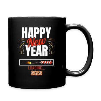 Happy New Year 2023 Loading New Year's Eve - Full Colour Mug - black - Right