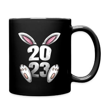 2023 Avec des oreilles et des pattes de lapin - Chinois - Mug uni - noir - Droite