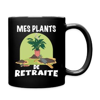 Retraite Au jardin Plan de Retraite Citation - Mug uni - noir - Droite
