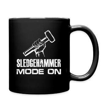 Mode marteau sur Conception pour une démolition - Mug uni - noir - Droite