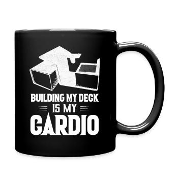 Construire mon deck est mon cardio drôle TCG trading ca - Mug uni - noir - Droite