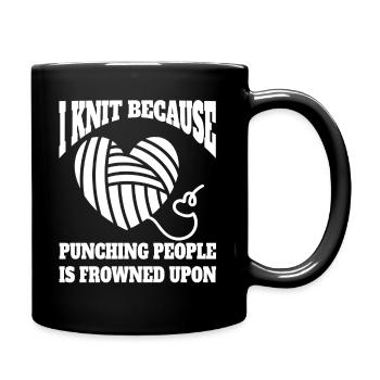 Knitter, Seamstress, Knitting, Tailor, Crochet - Full Colour Mug - black - Right