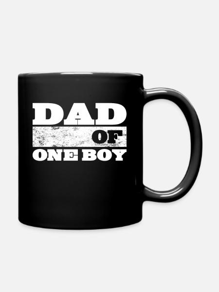 Papa Dad of one Boy for Father's Day - Full Colour Mug - black