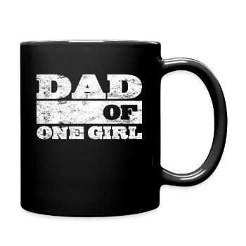 Papa Papa papa d’une fille pour la fête des pères - Mug uni - noir - Droite