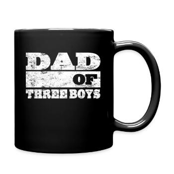 Papa Papa Papa de trois garçons pour l’idée cadeau de la fête des pères - Mug uni - noir - Droite