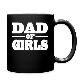 Papa Papa Papa des filles garçons pour la fête des pères - Mug uni - noir - Droite