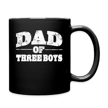 Papa Papa Père de trois garçons pour la fête des pères - Mug uni - noir - Droite