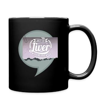 Alcohol, Funny Liver Saying Beer Drinker - Full Colour Mug - black - Right