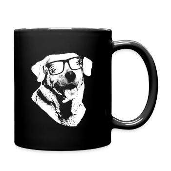 Labrador Hundefans Sonnenbrille Gassigänger Labrad - Tasse einfarbig - Schwarz - Rechts