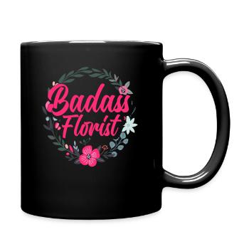 Knallharte Floristin - Tasse einfarbig - Schwarz - Rechts