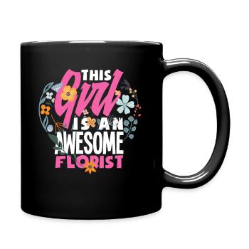 Florist Girl Women Gift - Full Colour Mug - black - Right