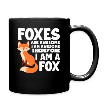 I am a fox - Full Colour Mug - black - Right