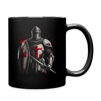 Deus Vult Croisés Chevaliers Templiers Moyen Âge - Mug uni - noir - Droite