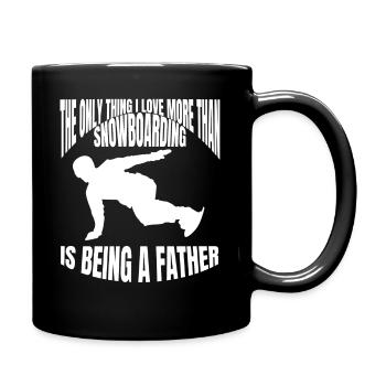 Snowboard Vater Snowboardfahrer Dad Snowboardsport - Tasse einfarbig - Schwarz - Rechts