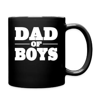 Papa Dad of Boys for Father's Day - Full Colour Mug - black - Right