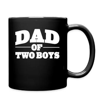 Papa Dad of two Boys zum Vatertag - Tasse einfarbig - Schwarz - Rechts