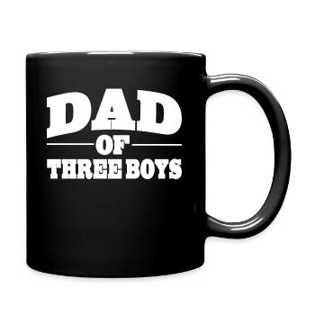 Papa Papa Père de trois garçons pour la fête des pères - Mug uni - noir - Droite