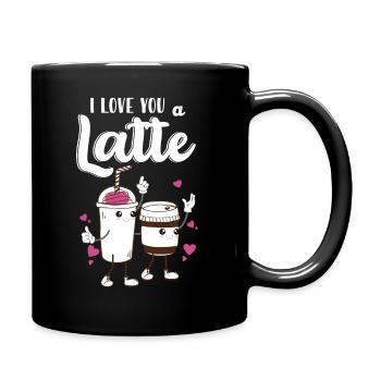 Je t’aime un latte - Mug uni - noir - Droite