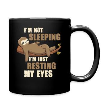 Je ne dors pas, je repose juste mes yeux - Mug uni - noir - Droite